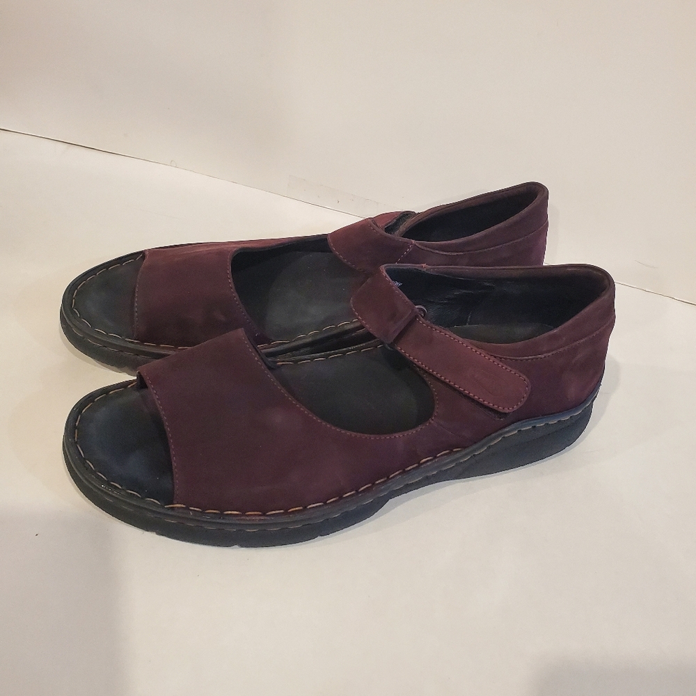 Wolky Guild Purple Nubuck Leather Comfort Sandals Women's Size 11